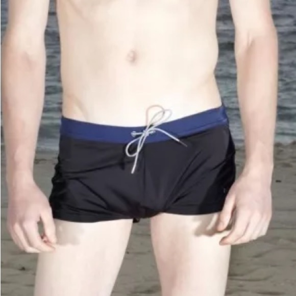 Marc by Marc Jacobs Men's Swim Bottom Trunk Black/Blue L - Picture 5 of 16